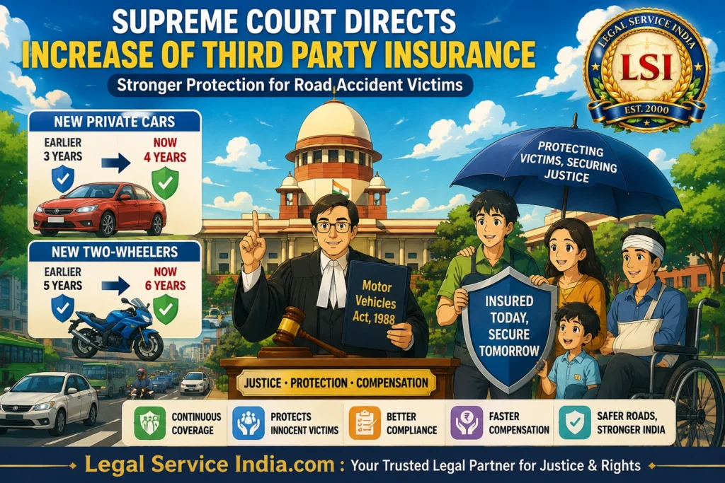 Supreme Court Extends Mandatory Third-Party Car Insurance to 4 Years & Two-Wheeler Insurance to 6 Years Supreme Court third-party insurance