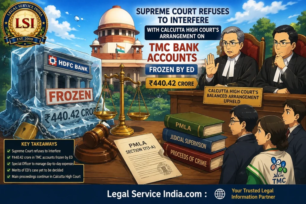 TMC Bank Accounts: Supreme Court Refuses to Interfere With ED Freeze Arrangement TMC Bank Accounts
