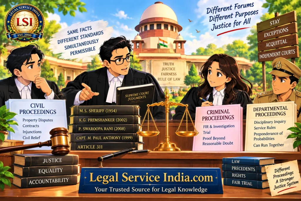 Can Civil, Criminal and Departmental Proceedings Run Simultaneously? Supreme Court Law Explained civil criminal departmental proceedings simultaneously