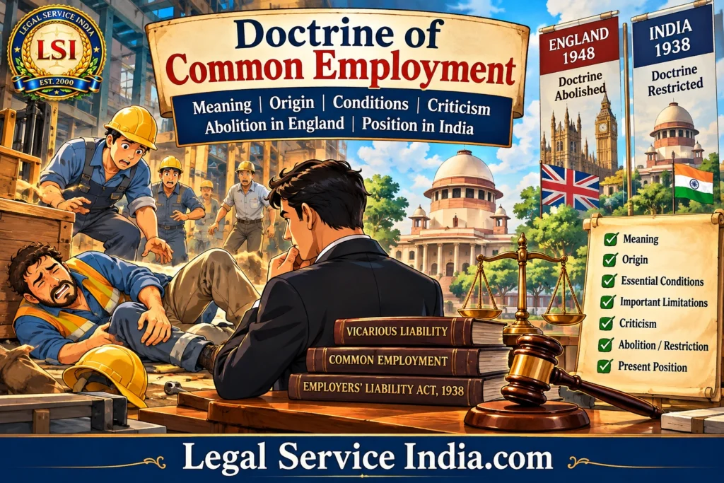 The Doctrine of Common Employment: From Fellow-Servant Rule to Modern Employer Liability Doctrine of Common Employment