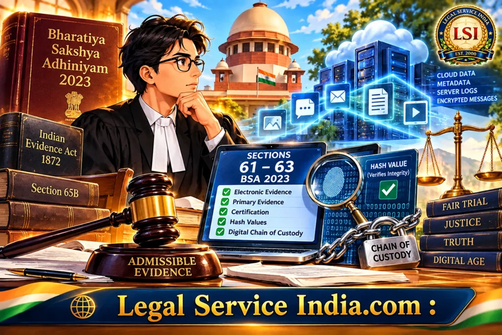 The Digital Paradigm Shift: Re-Evaluating Electronic Evidence Admissibility under Sections 61–63 of the Bharatiya Sakshya Adhiniyam, 2023 Electronic Evidence Under BSA 2023