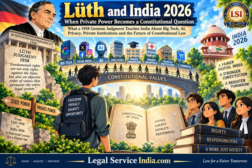 Lüth Case and India 2026: Fundamental Rights, Big Tech, AI & Private Power Lüth Case and India 2026