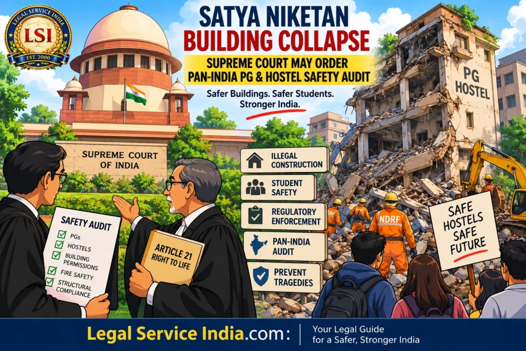 Satya Niketan Building Collapse: Supreme Court May Order Pan-India PG & Hostel Safety Audit Satya Niketan Building Collapse Supreme Court