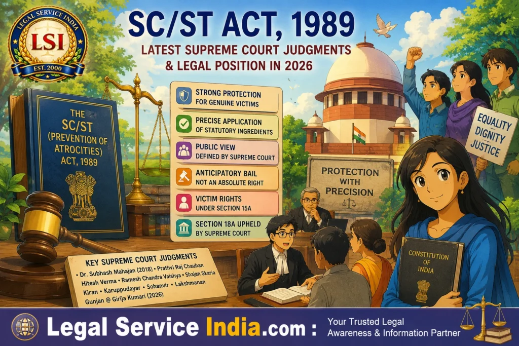SC/ST Act 1989: Latest Supreme Court Judgments & Legal Position in 2026 SC/ST Act 1989 Supreme Court judgments 2026