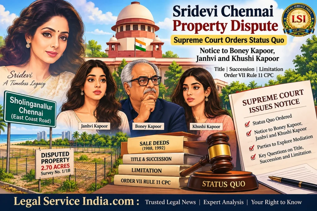 Sridevi Chennai property dispute