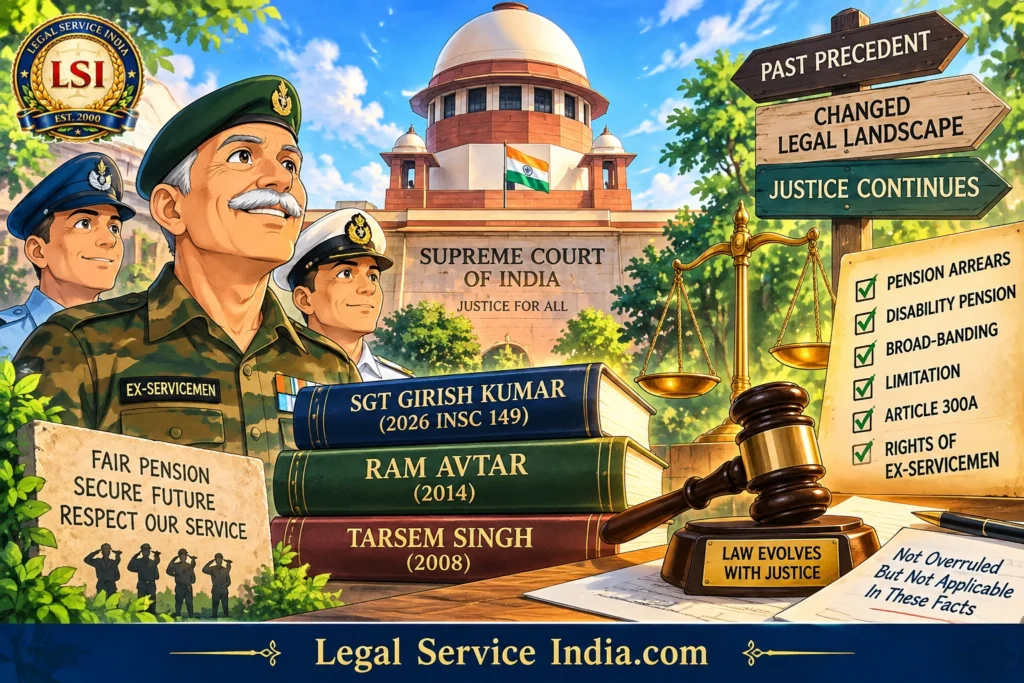 Supreme Court on Pension Arrears: Why Tarsem Singh Was Not Applied in SGT Girish Kumar Supreme Court pension arrears Tarsem Singh