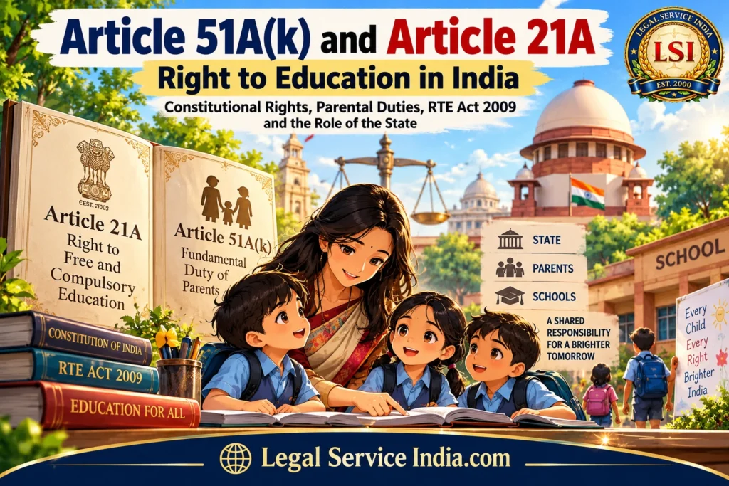 Article 51A(k): The Fundamental Duty to Provide Education to Children Article 51A(k) and Article 21A: Right to Education in India