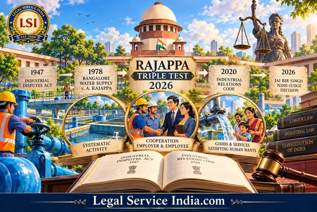 Bangalore Water Supply v. Rajappa: Triple Test, Industry Definition & 2026 Supreme Court Ruling Bangalore Water Supply v. Rajappa