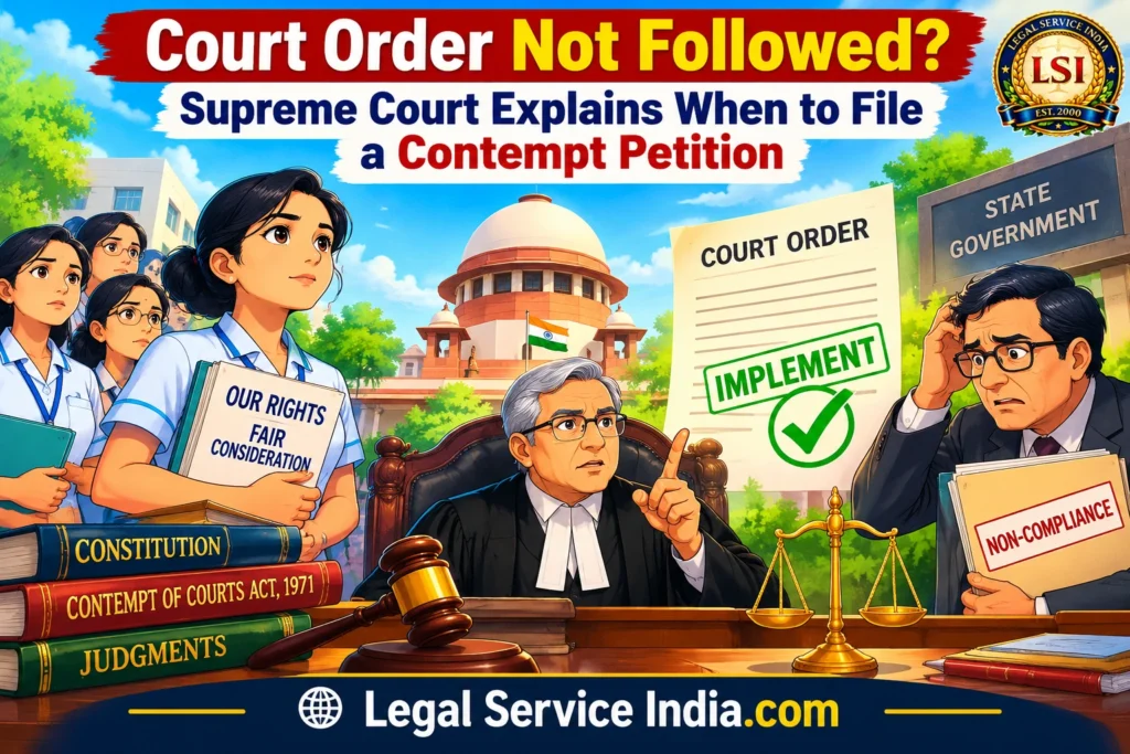 Contempt Petition for Non-Compliance of Court Order: Supreme Court contempt petition for non-compliance of court order