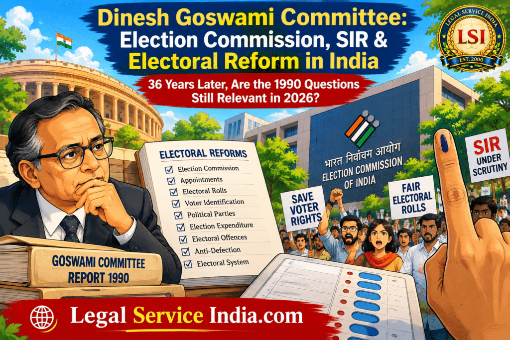 Dinesh Goswami Committee: Election Commission, SIR & Electoral Reform in India Dinesh Goswami Committee