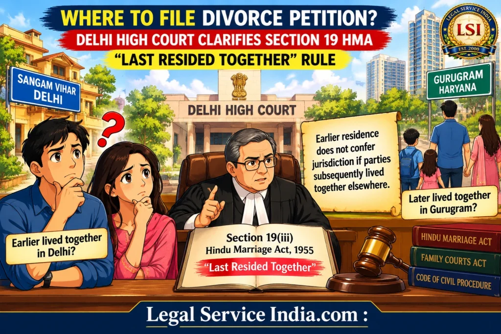Where to File Divorce Petition? Delhi High Court Clarifies Section 19 HMA Jurisdiction divorce jurisdiction under Section 19 HMA