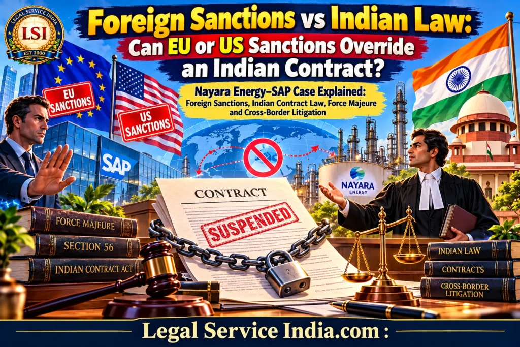 Foreign Sanctions vs. Indian Law: Can EU or US Sanctions Override an Indian Contract? foreign sanctions vs Indian law