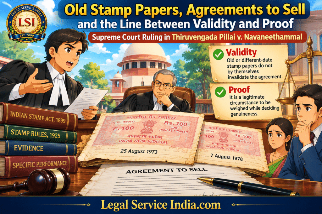 Old Stamp Papers in Agreements to Sell: Validity, Proof & Supreme Court Ruling old stamp papers agreement to sell