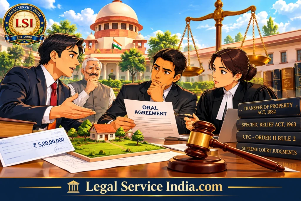Oral Agreement for Sale of Immovable Property: Supreme Court on Proof & Specific Performance oral agreement for sale of immovable property