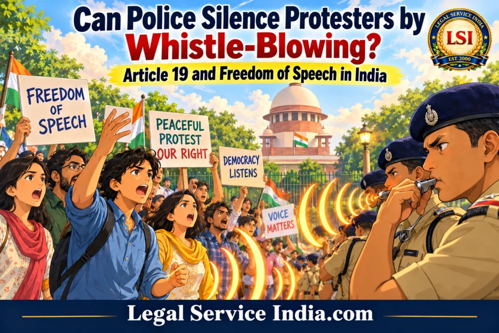 Police whistle-blowing to silence protesters