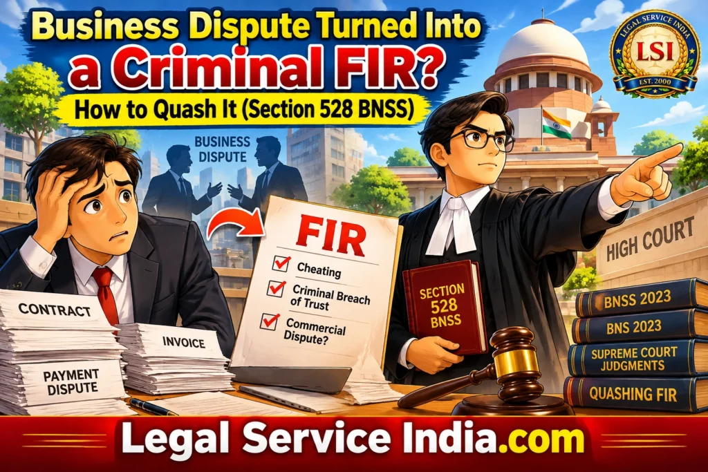 Business Dispute Turned Into a Criminal FIR? How to Quash It (Section 528 BNSS) quash business dispute FIR under Section 528 BNSS
